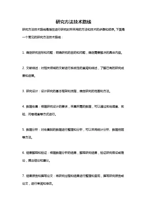 研究方法技术路线