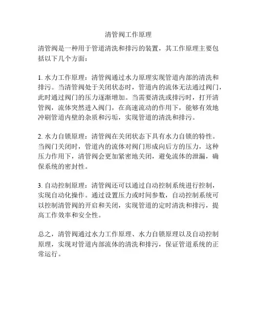 清管阀工作原理