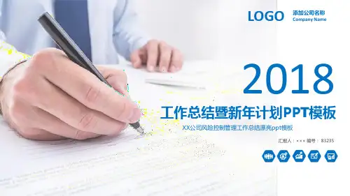 XX公司风险控制管理工作总结漂亮ppt模板