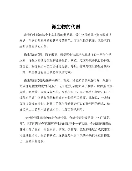 微生物的代谢