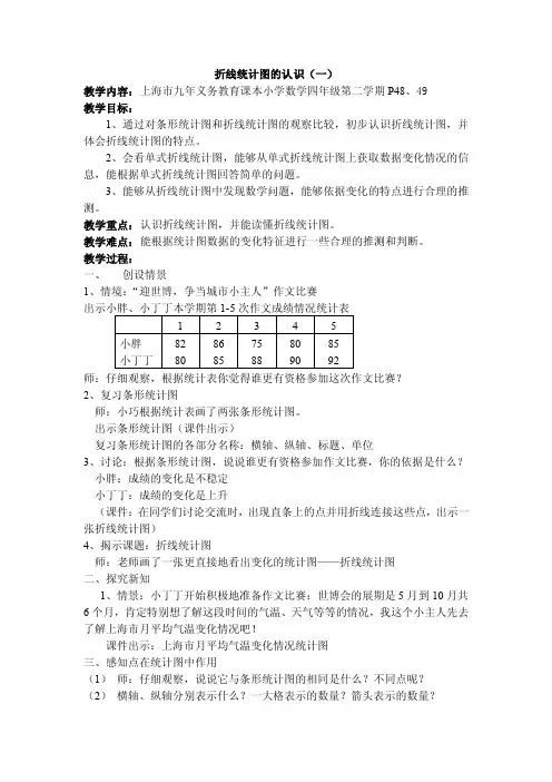 折线统计图的认识（一）