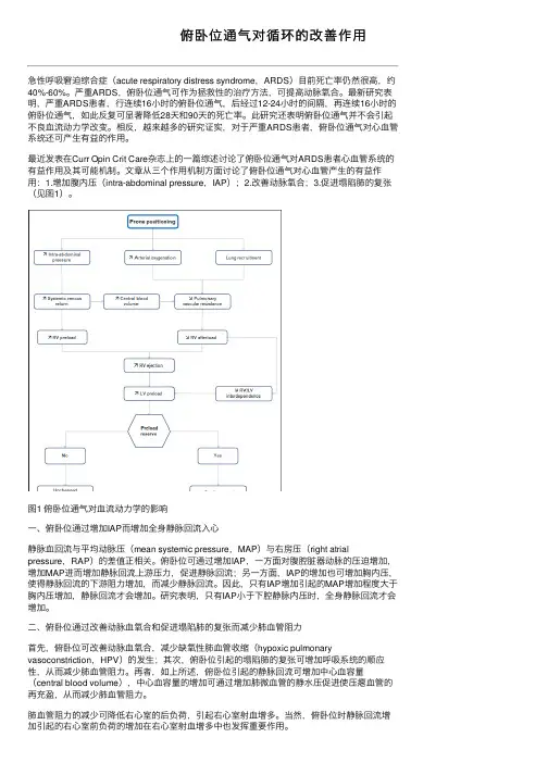 俯卧位通气对循环的改善作用