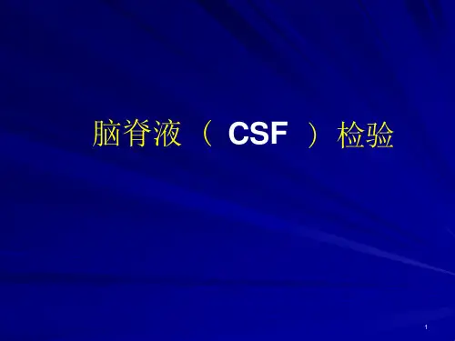 脑脊液-课件