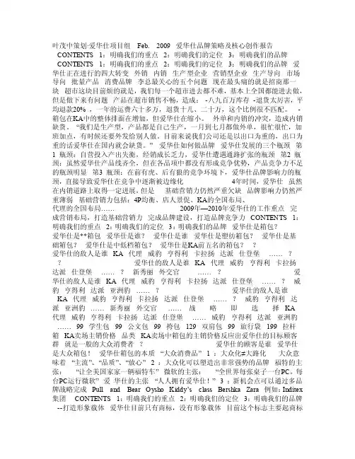 叶茂中策划：爱华仕品牌策略及核心创作报告