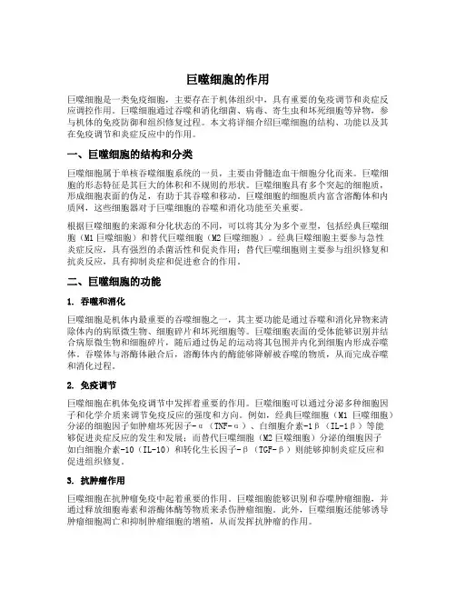 巨噬细胞梳理作用