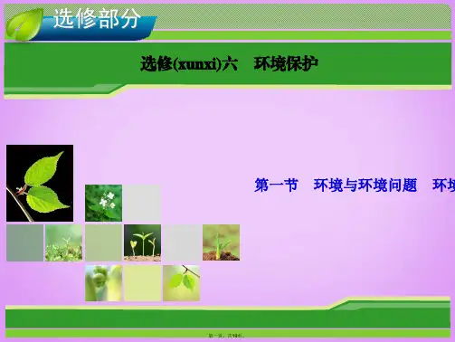 高考地理总复习 6.1 环境与环境问题 环境管理及公众参与课件 新人教版选修6