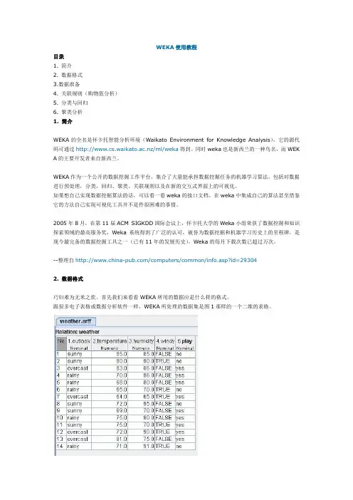 weka使用教程