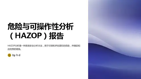 2-危险与可操作性分析(HAZOP)报告