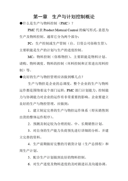 MPC生产与物料控制