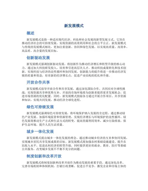 新发展模式