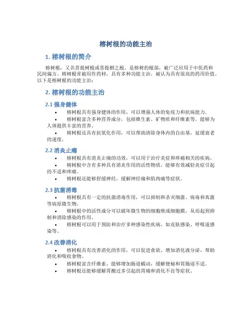 榕树根的功能主治