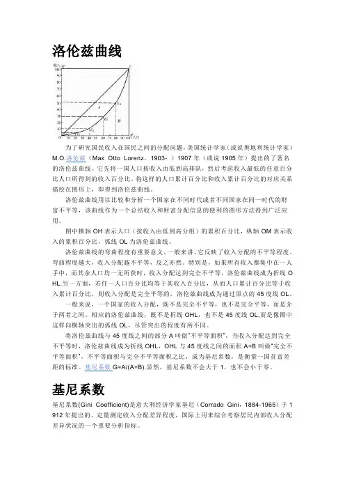 洛伦兹曲线与基尼系数