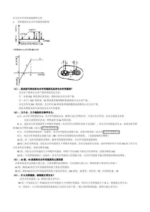 光合作用曲线图分析大全