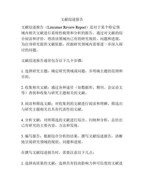 文献综述报告