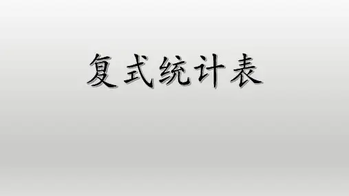 三年级数学下册复式统计表人教新课标