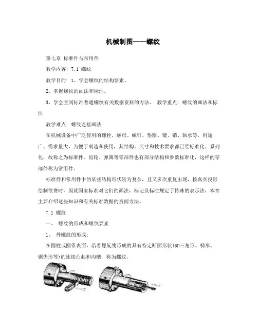 机械制图——螺纹