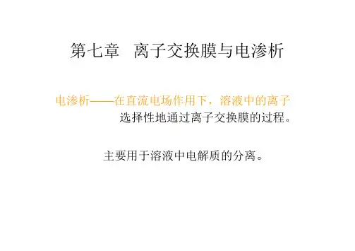 第七章电渗析