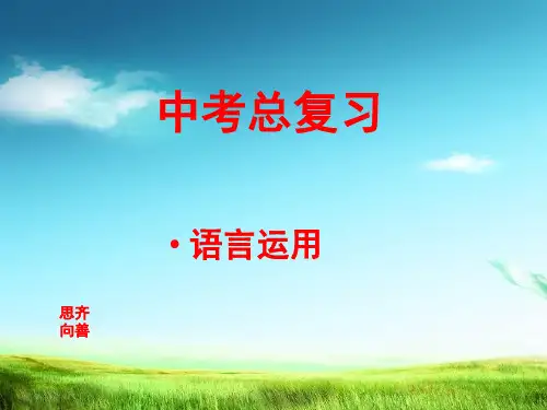 统编版2021年中考语文总复习课件语言运用(共28张ppt)
