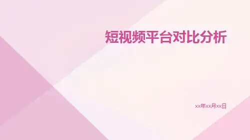 短视频平台对比分析ppt