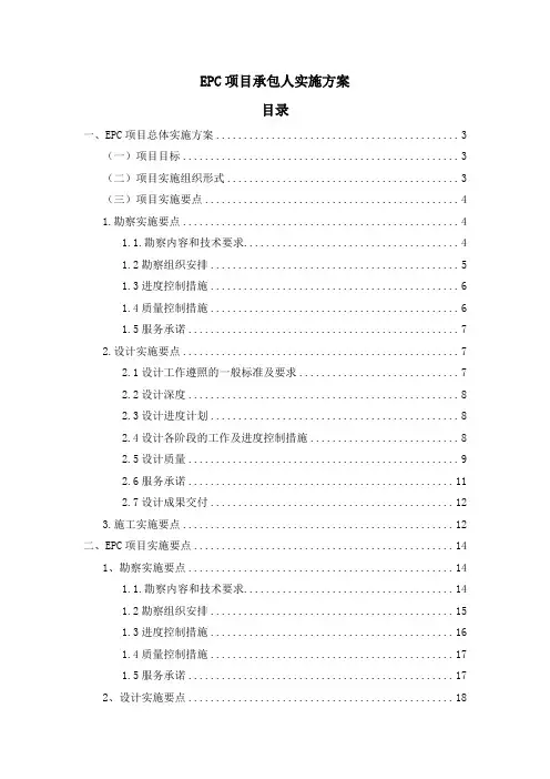 EPC项目承包人实施方案(新)
