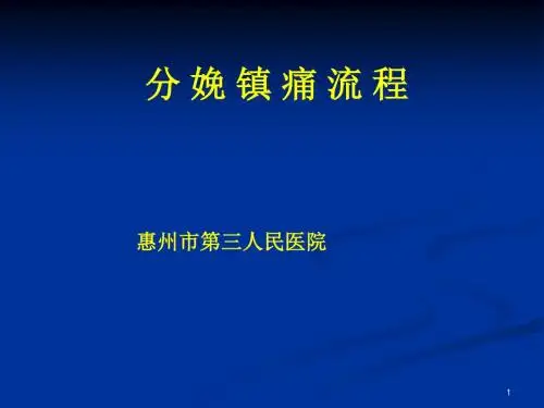 无痛分娩流程ppt课件