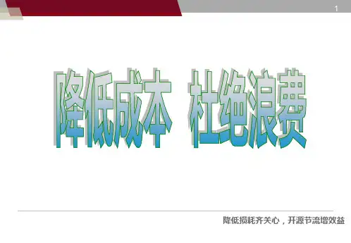 降低成本-减少浪费.详解