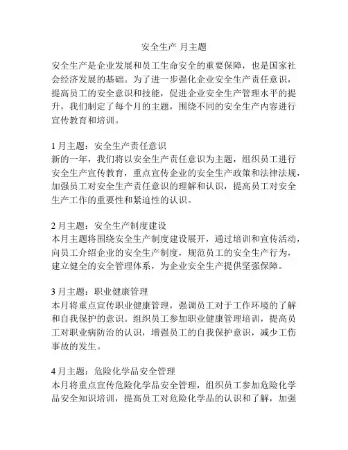 安全生产 月主题