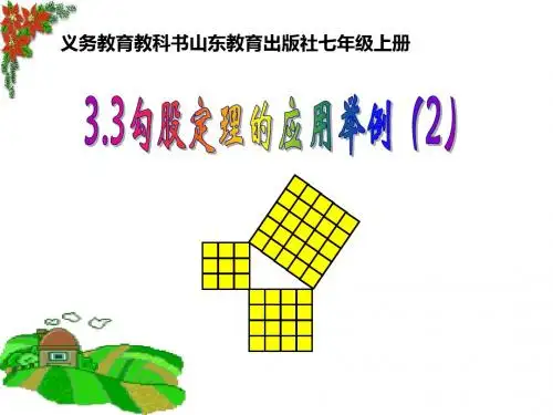 七年级数学上册鲁教版(五四制)：3.3勾股定理的应用举例