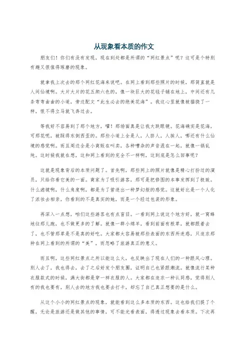 从现象看本质的作文