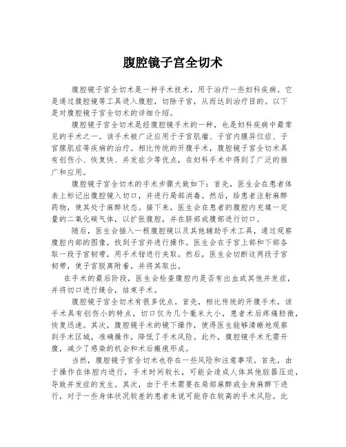 腹腔镜子宫全切术