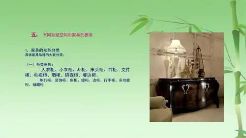 家具的功能分类(共63张PPT)