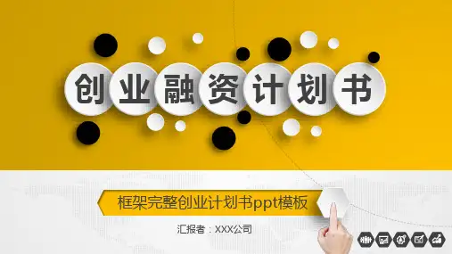 创业和微信融资通用的PPT或商业计划书