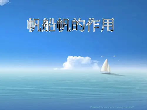 帆船帆的作用