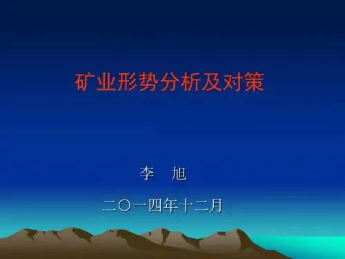 国内矿业形势山东矿产资源特点国内矿业勘探开发利用问题五