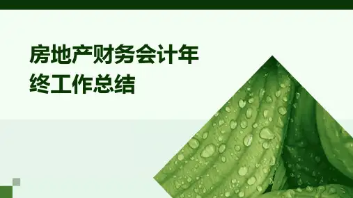 房地产财务会计年终工作总结PPT