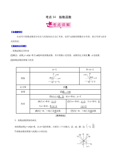 指数函数(解析版)