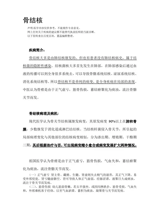 骨结核手册