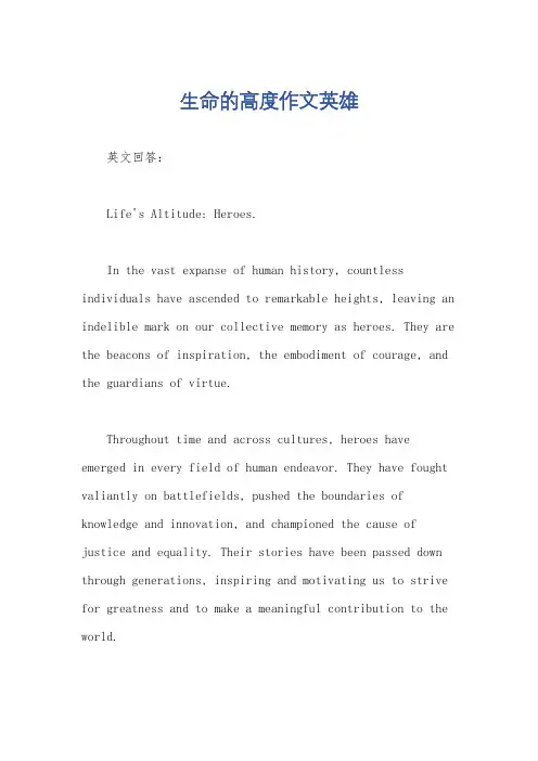 生命的高度作文英雄