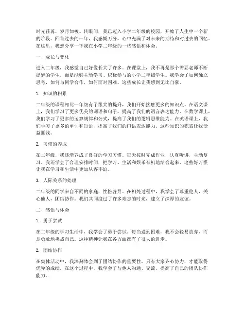 小学二年级人生感言