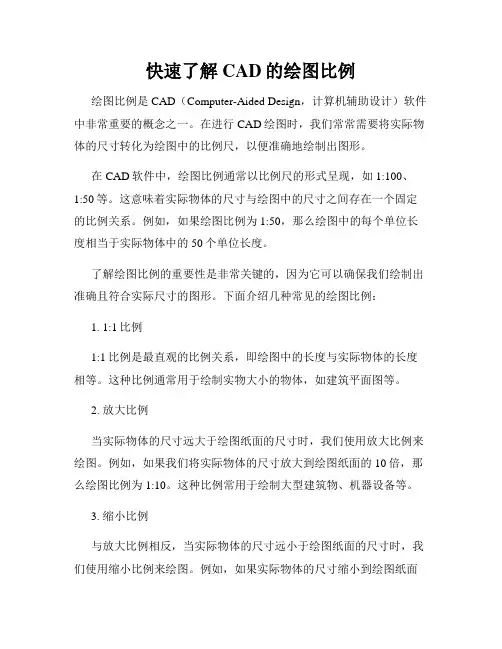 快速了解CAD的绘图比例