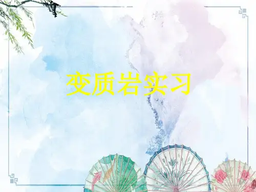【山东理工 矿物学】12-13变质岩实习(一)