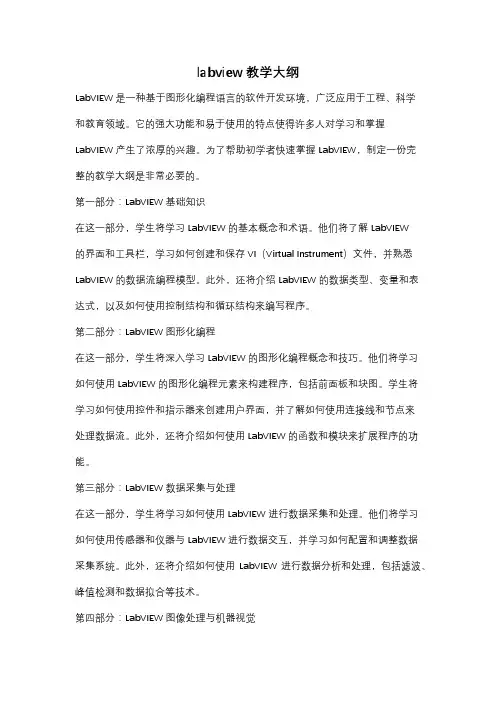 labview教学大纲