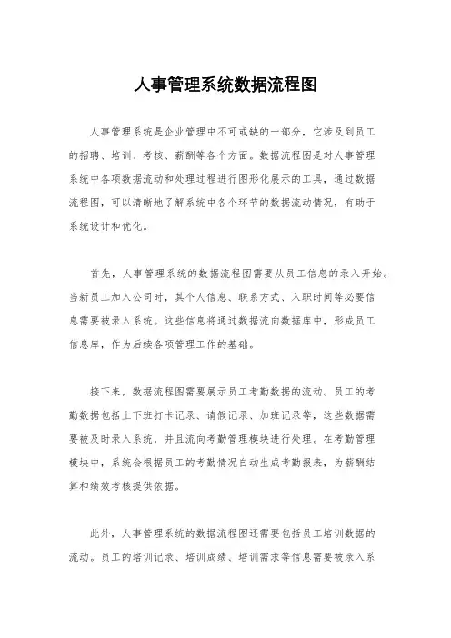 人事管理系统数据流程图