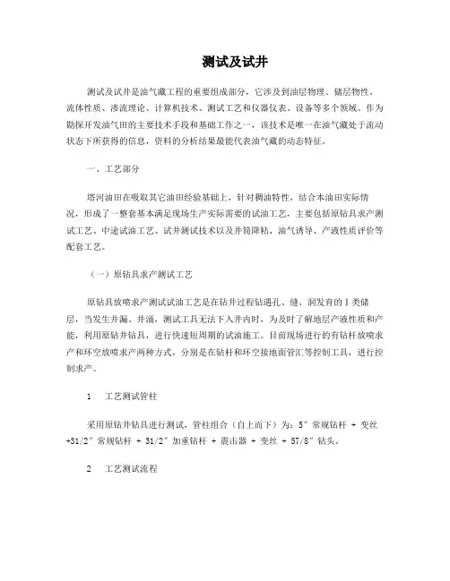 测试及试井技术