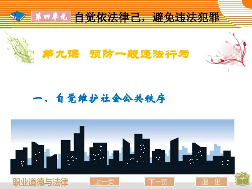 第九课 预防一般违法行为