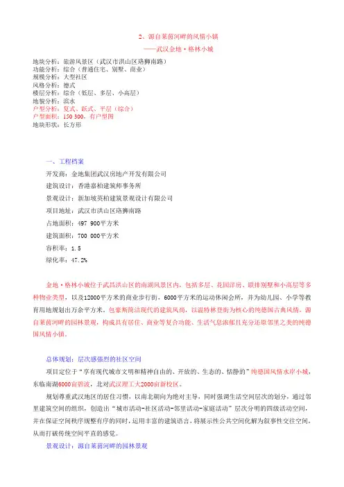 武汉金地·格林小城(整理)