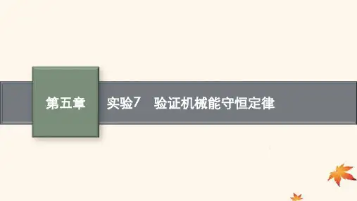 适用于新高考新教材 高考物理一轮总复习第5章机械能实验7验证机械能守恒定律课件