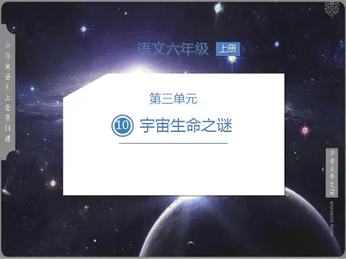 宇宙生命之迷课件(共20张PPT)