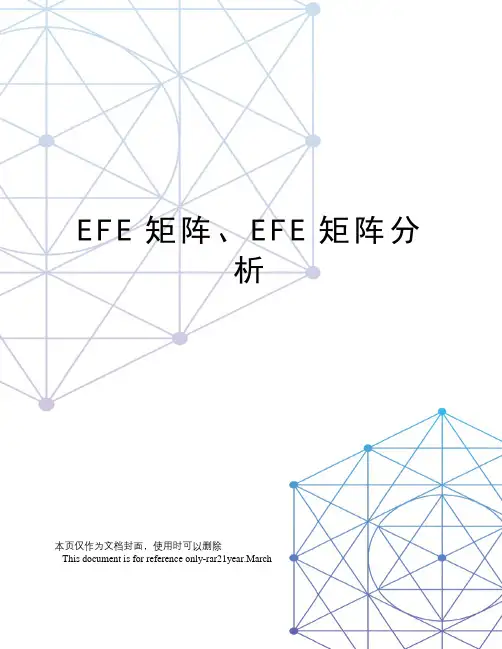 EFE矩阵、EFE矩阵分析
