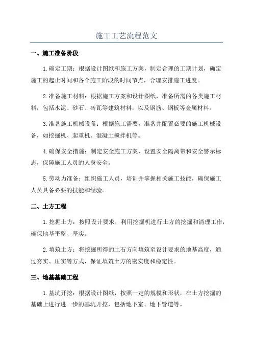 施工工艺流程范文